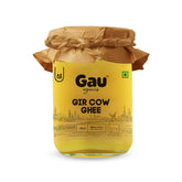 Pure Gir Cow Ghee By Gau Organics | Natural Hand Made Curd Churned Desi Ghee Good For Dishes | (500ml) 16.9 Ounce | Jar Pack